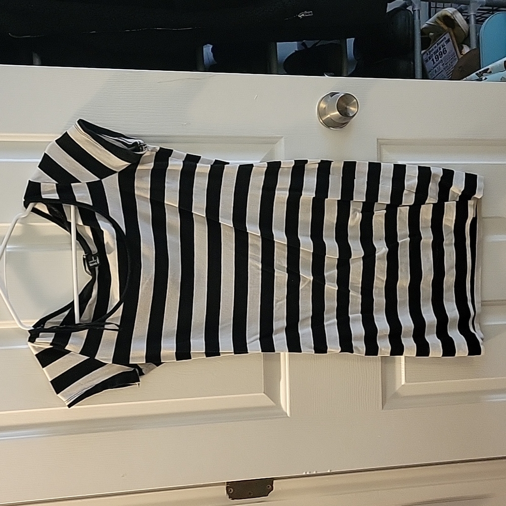 Black and white stripped dress